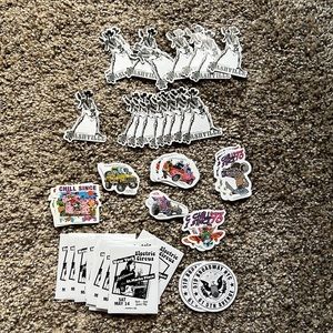 Loot of brandy stickers!